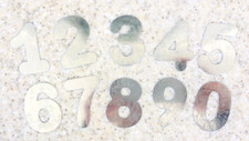 Crafter  s Square 2  Mini Silver Galvanized METAL NUMBERS 0-9 Craft Project DIY