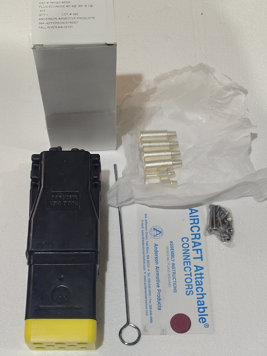 Anderson Airmotive 6 Pin Econose MS25486 R67 Plug 400HZ | eBay