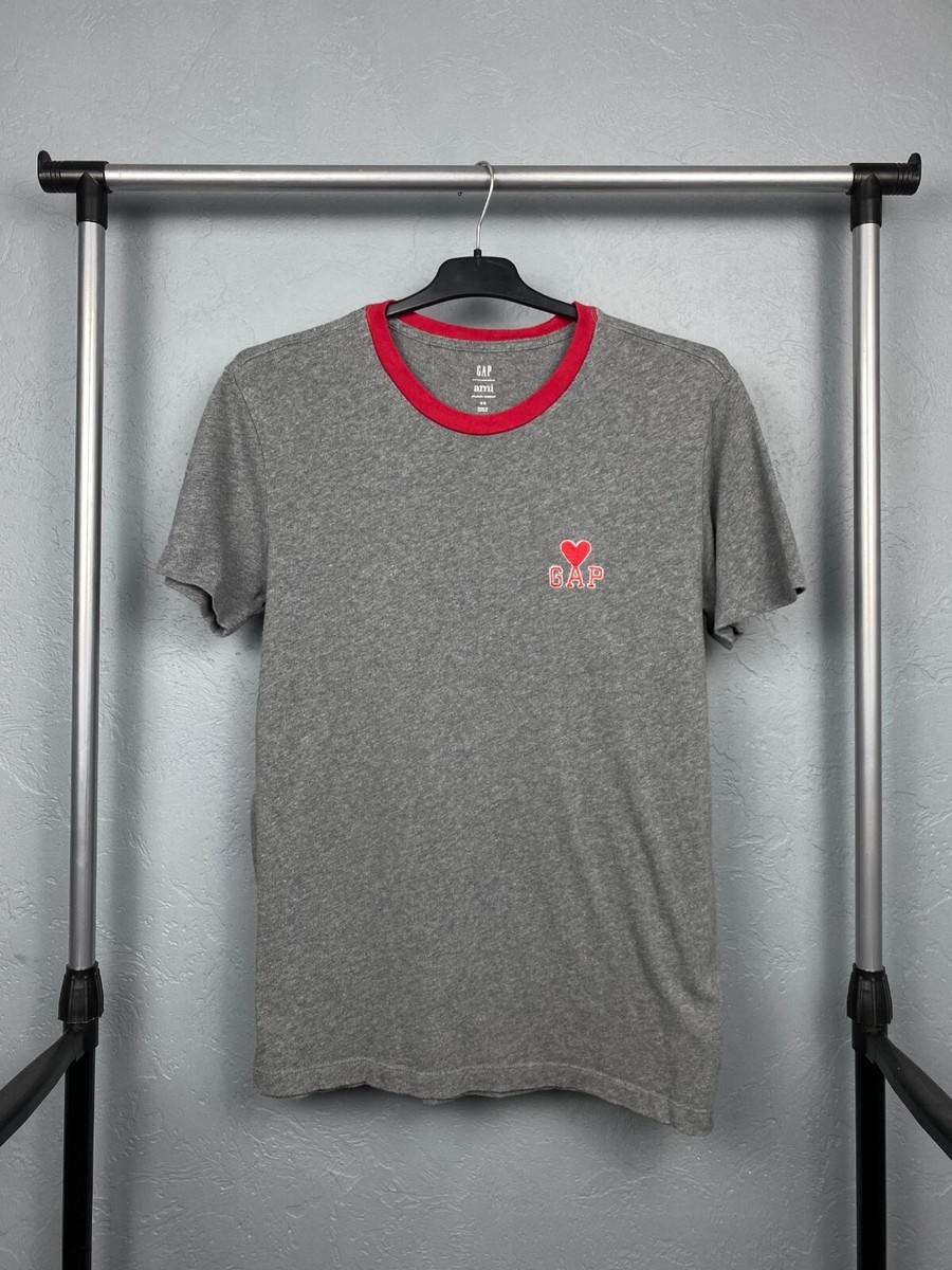 Great GAP AMI Alexandre Mattiussi Men's T-Shirt Front Logo Grey