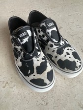 2022 VANS Off The Wall Cow Print Black White US Size Women 8.0 Style 721356