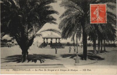 CPA AK ALGERIA PHILIPPEVILLE La Place De Margue - Musikkiosk (1089484)
