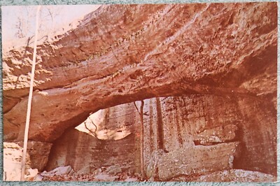 Natural Bridge Shawnee Hills Illinois Recreation Area 1970's Unused Postcard