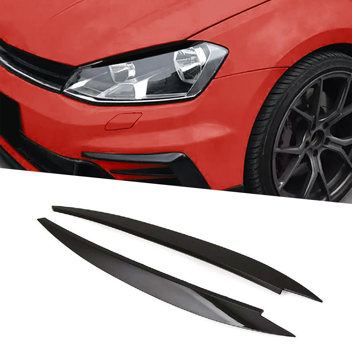 RDX Racedesign Palpebre Fari In ABS Per Volkswagen Touran (5T) 2015- (Versione LED) - Set Omologato TÜV, Istruzioni Incluse