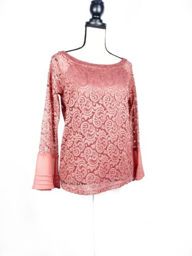 ROSE + OLIVE Women’s Dusty Rose Lace Belle Sleeve… - image 1