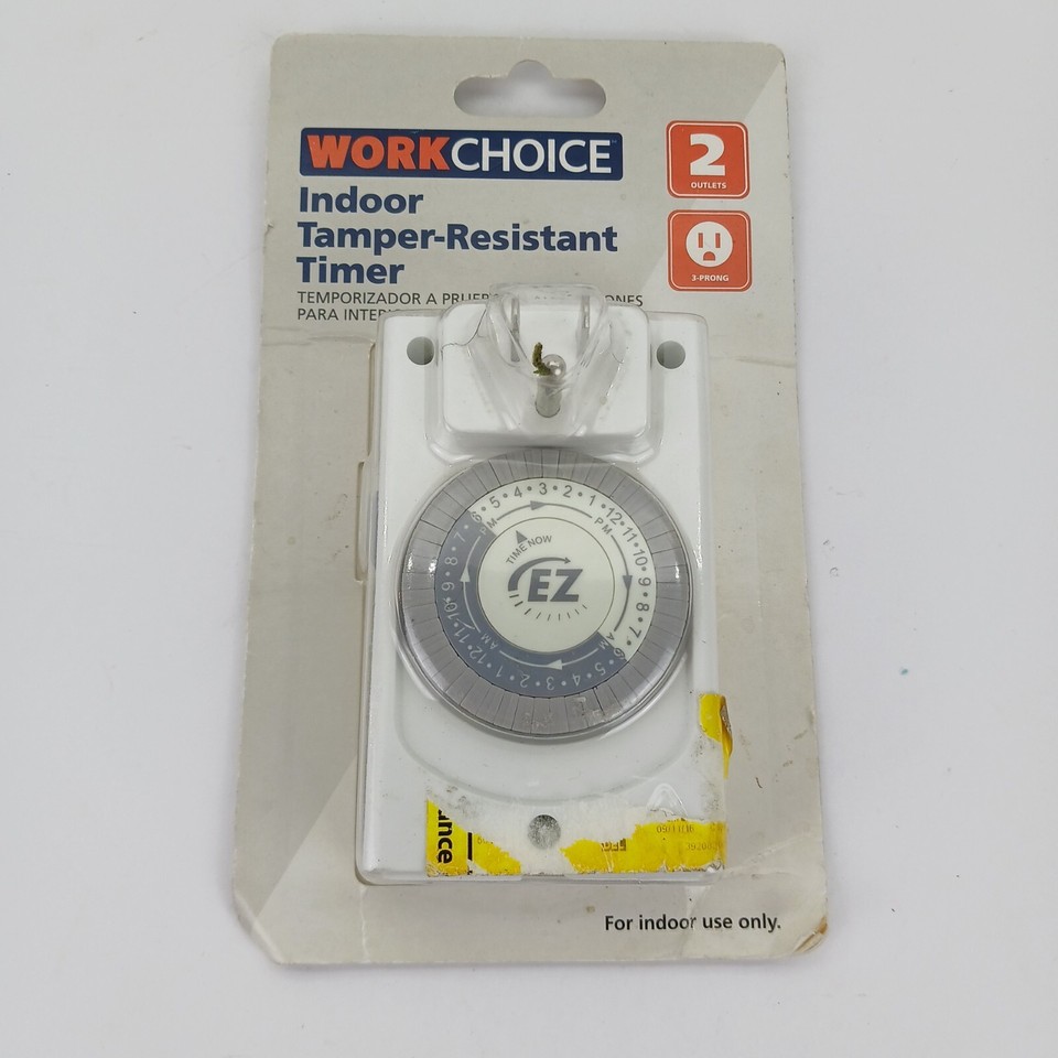 Outlet timer. 24hr / 30min WorkChoice Indoor Tamper-Resistant 2 AC ...
