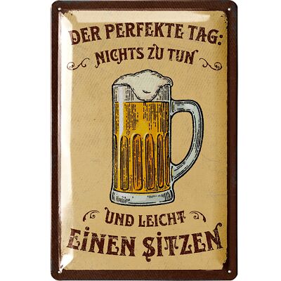 Blechschilder retro Bier Bar Deko, Metallschilder mit Spruch Partyraum, 20x30cm