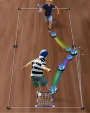 Air Powered Soccer Ball for Indoor & Outdoor Play Springy  Rope w/goals (178)