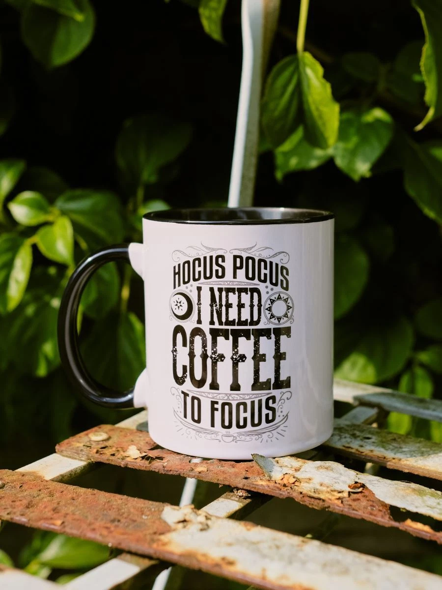 Hocus Pocus I Need Coffee to Focus 2-Tone Mug