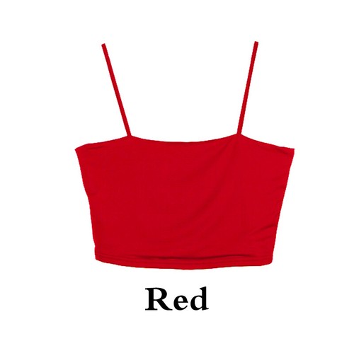 Sexy Women Crop Top Summer Strap Tank Top Elastic Shirt Sleeveless Vest Camisole - Picture 15 of 52