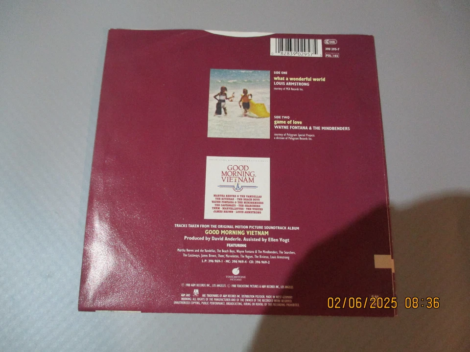 (49) 7" Single Vinyl - Louis Armstrong - What A Wonderful World - Bild 2 von 4