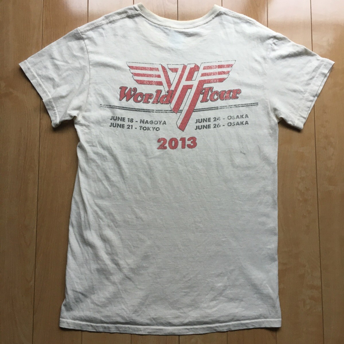 Rare Van Halen 2013 World Tour Band T White Visit Japan | eBay