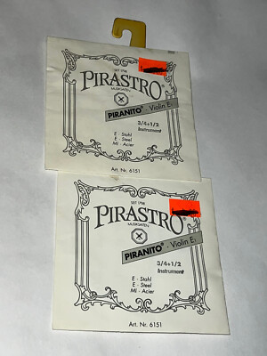 Pirastro Violin String E1 - 3/4 + 1/2 Instrument - Lot Of 2