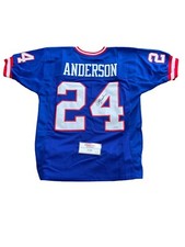 OTTIS ANDERSON NEW YORK GIANTS SIGNED AUTOGRAPH CUSTOM JERSEY TRISTAR COA
