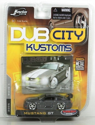 Jada Dub City Wave 1 Kustoms 2005 Ford 05 Mustang GT Ponycar Gray
