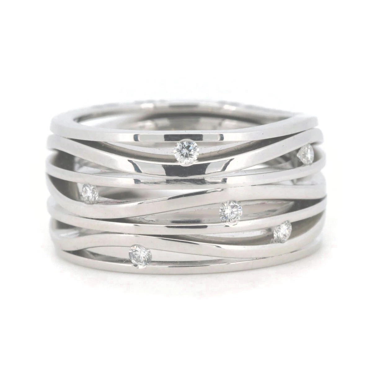 Omega Ladymatic Diamond Ring 6 US Size 18K White Gold eBay