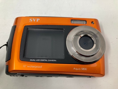 Tested SVP Aqua 5800 18 MP Mp Dual Screen Orange Waterproof Digital Video Camera - Picture 8 of 12