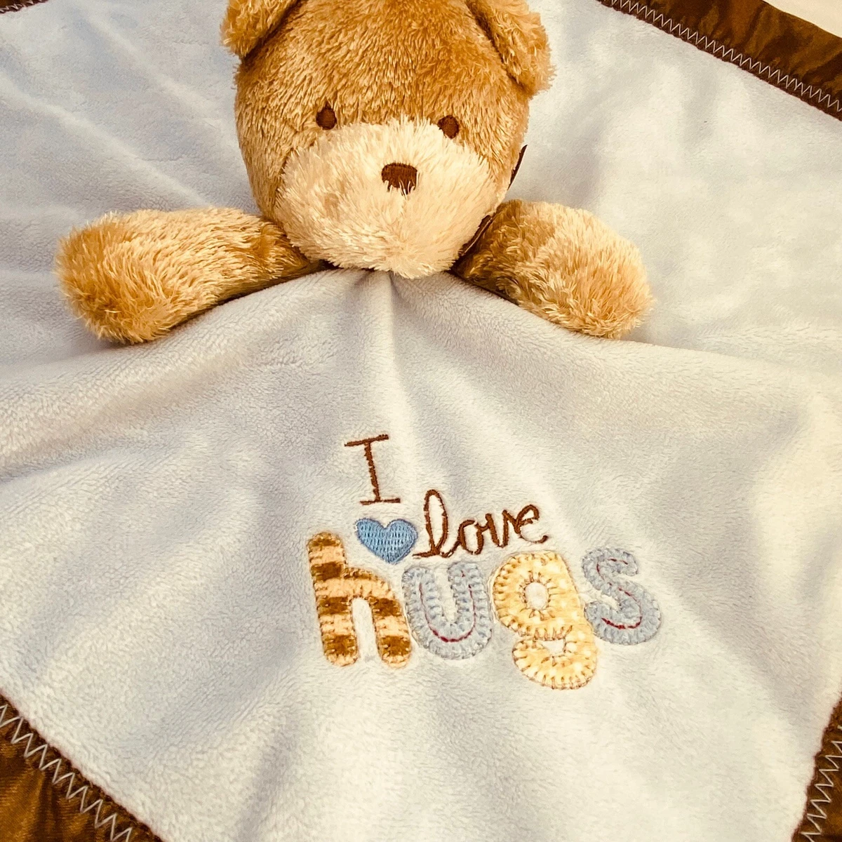 Carters Child of Mine Plush Bear Lovey Security Blanket I LOVE