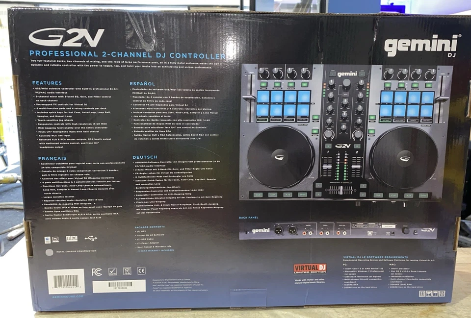 Gemini DJ G2V 2-Channel Virtual DJ Controller - Image 2 of 4