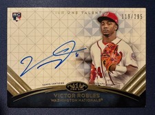 2018 Topps Tier One Victor Robles RC /295 Auto TTA-VR Washington Nationals