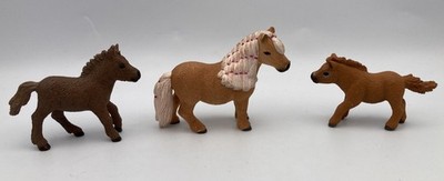 Schleich Miniature SHETLAND PONY MARE & FOALS Horse 13777 97447 Figures