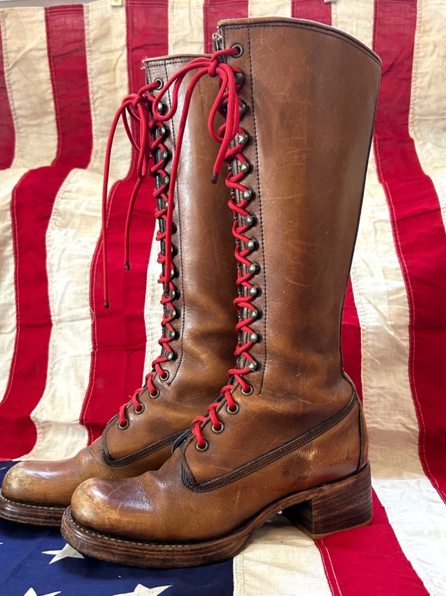 vintage frye lace up boots products for sale | eBay