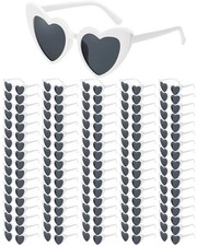 Wholesale 100 Pairs Heart Shaped Sunglasses Bulk for Women Men Wedding Party ...
