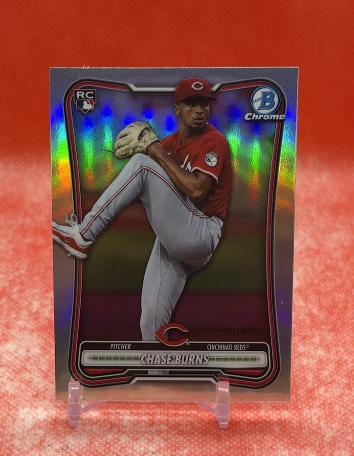 2026 Bowman Chrome Chase Burns RC Refractor /499 #27 Cincinnati Reds