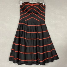 Unique Vintage Dress Women's M Black Strapless A Line Cosplay Costume Cocktail