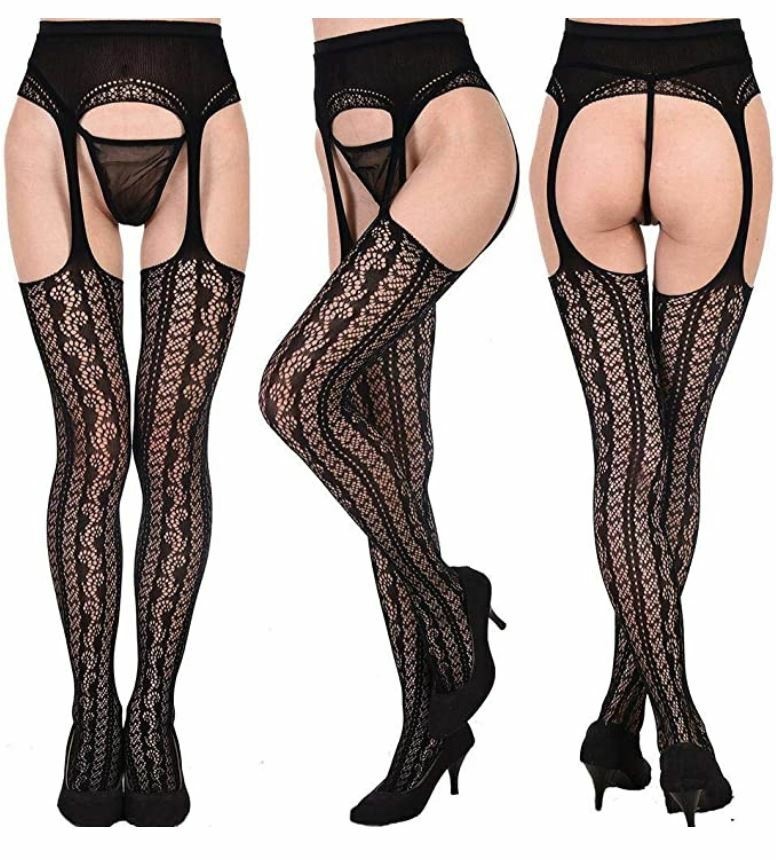 Womens Sexy Open Crotch Pantyhose / Stockings / Garter
