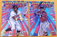 2025 Ronald Acuna Jr & Ketel Marte Topps Chrome Power Players Card #PP- 4 & 7 