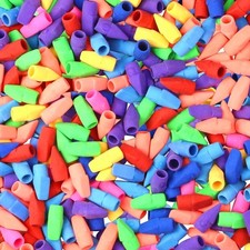 1000PCS Chisel Shape Pencil Top Erasers - Bulk Caps for School, Office, Party Fa