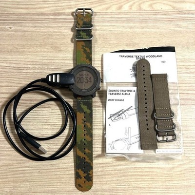 SUUNTO Traverse Alpha GPS Watch w/ Straps Charger Used Japan