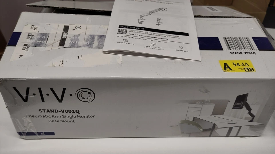 VIVO STAND-V001Q Premium Aluminium höhenverstellbarer Monitorarm