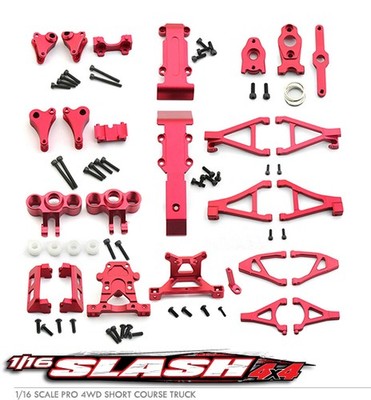 Traxxas ラジコン部品 セット COMBO ALUMINIUM UPGRADE PARTS FOR TRAXXAS 1/16 4WD MINI SLASH