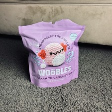The Woobles Strawberry The Axolotl Learn to Crochet Kit for Beginners Opened