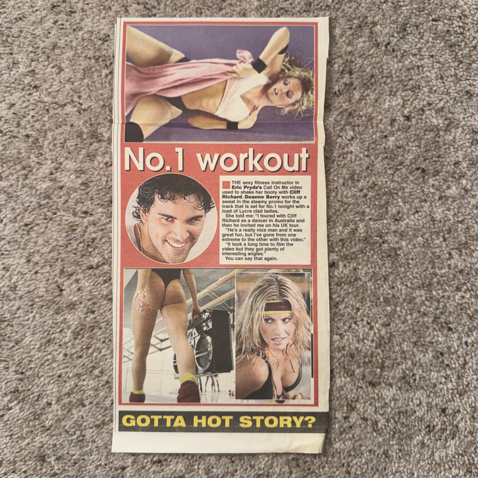 Call On Me Newspaper Clipping