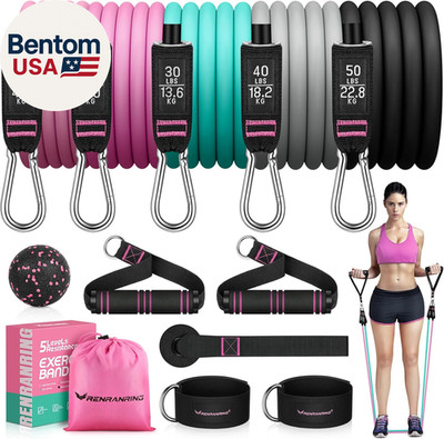 Resistance Bands for Working Out, 150LBS Exercise Bands, Workout Bands, Resistan