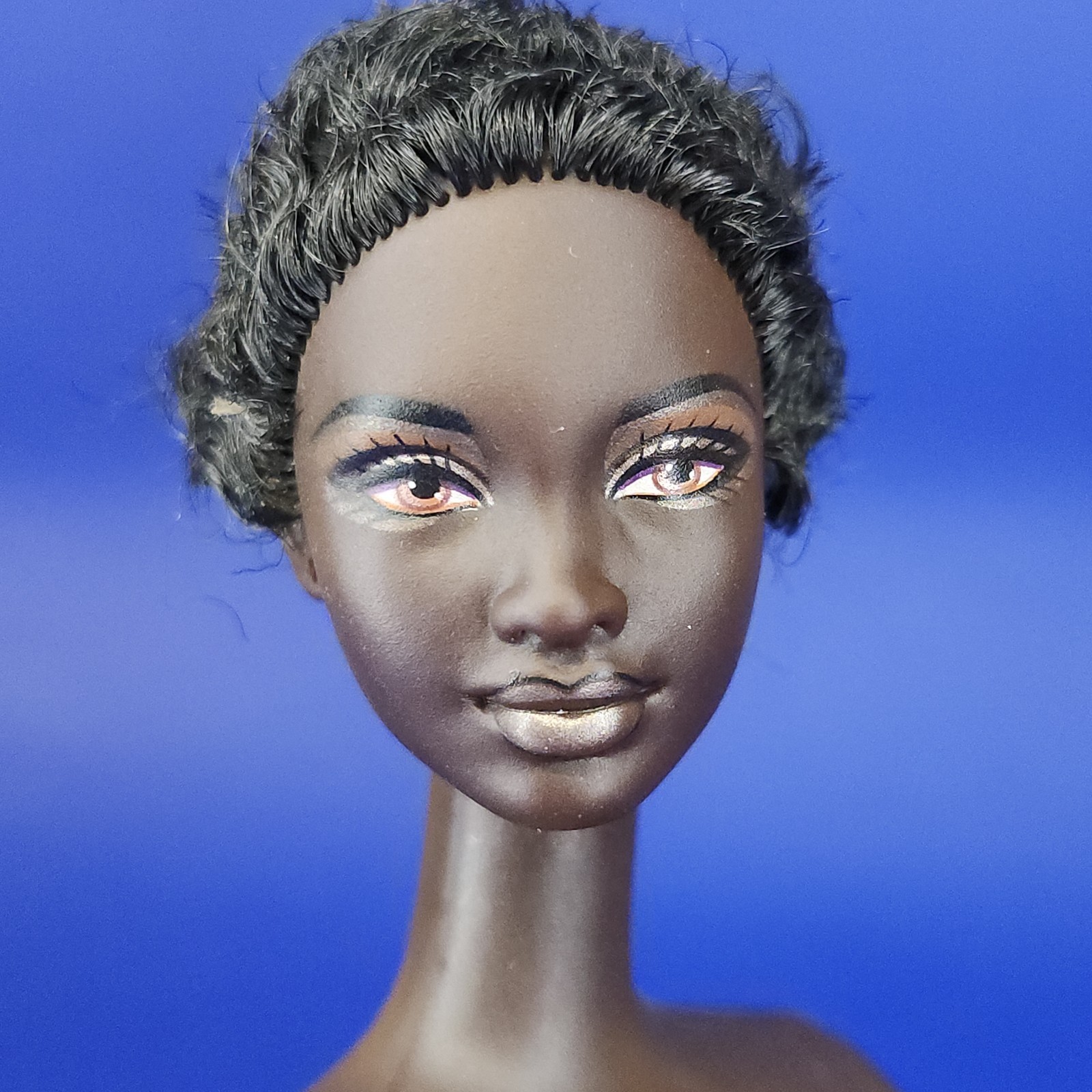 Barbie African American Short Natural Hair Brown Eyes Nude Doll by Mattel