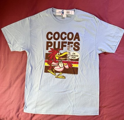 COCOA PUFFS cereal Sonny T-Shirt Light Blue Large vintage-style NEW! Unworn! NWT