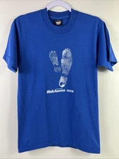 Vintage Screen Stars Best T-Shirt 1989 Med Single Stitch Blue Walk Sponsorships