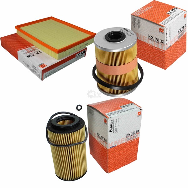 Mahle / Knecht Kraftstofffilter KX 78D Luftfilter LX 735 ÖLfilter OX 153D1-image
