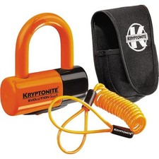 Kryptonite - 999591 - Evolution Series 4 Disc Lock, Orange with Pouch and
