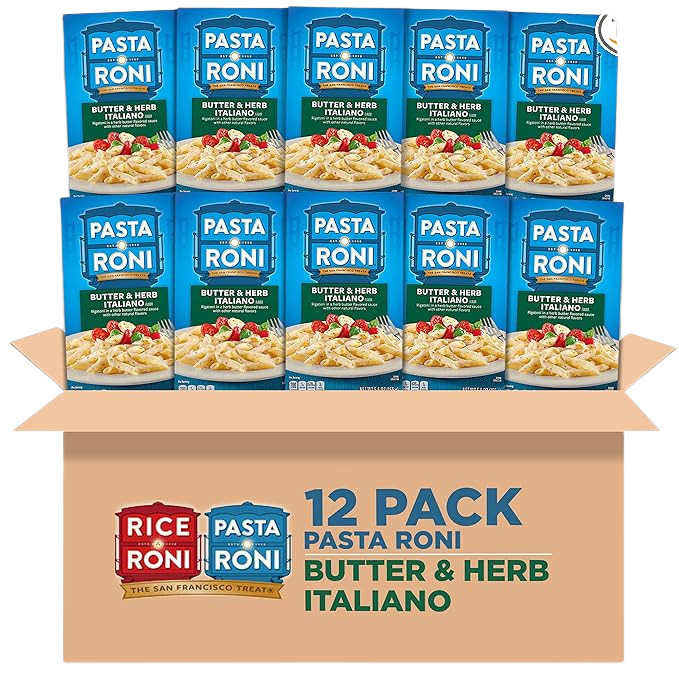 Pasta Roni Butter & Herb Italiano Rigatoni Mix, 5.5 oz (Pack of 12 Boxes)