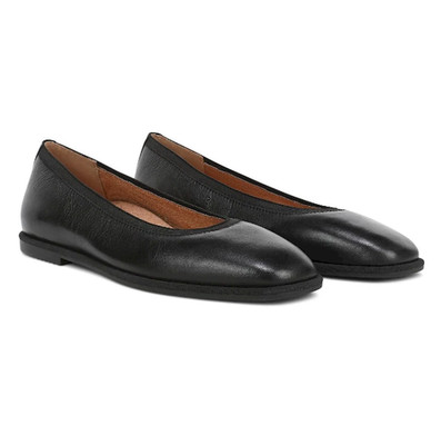 Vionics Caroll 2.0 Ballet Flat - Black Leather, MED, US Stock, No Import Fee