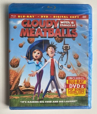 SEALED Cloudy With a Chance of Meatballs (Blu-ray + DVD, 2010, 2-Disc Set)