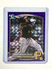 2025 Bowman Draft Esmerlyn Valdez 1st Chrome Purple Geometric /250 Pirates