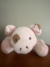 MARY MEYER PINK PLUSH PIG BROWN SPOTS 8  Soft STUFFED ANIMAL