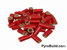 50pc Fireworks M80 Cardboard Tubes 9/16" x 1-1/2" x 1/16" Gloss Red Craft Pyro