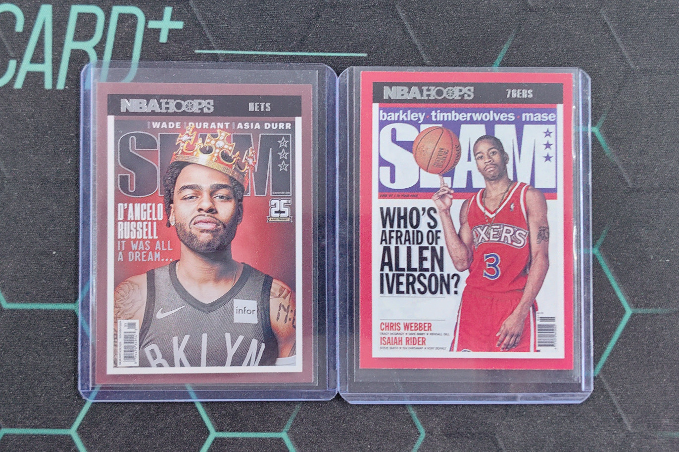 2021-22 Panini NBA Hoops Allen Iverson D'Angelo Russell Slam LOT2