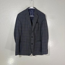 Ted Baker Blazer Mens 40 Gray Check Wool Endurance Konan SPJ Sport Coat Canada